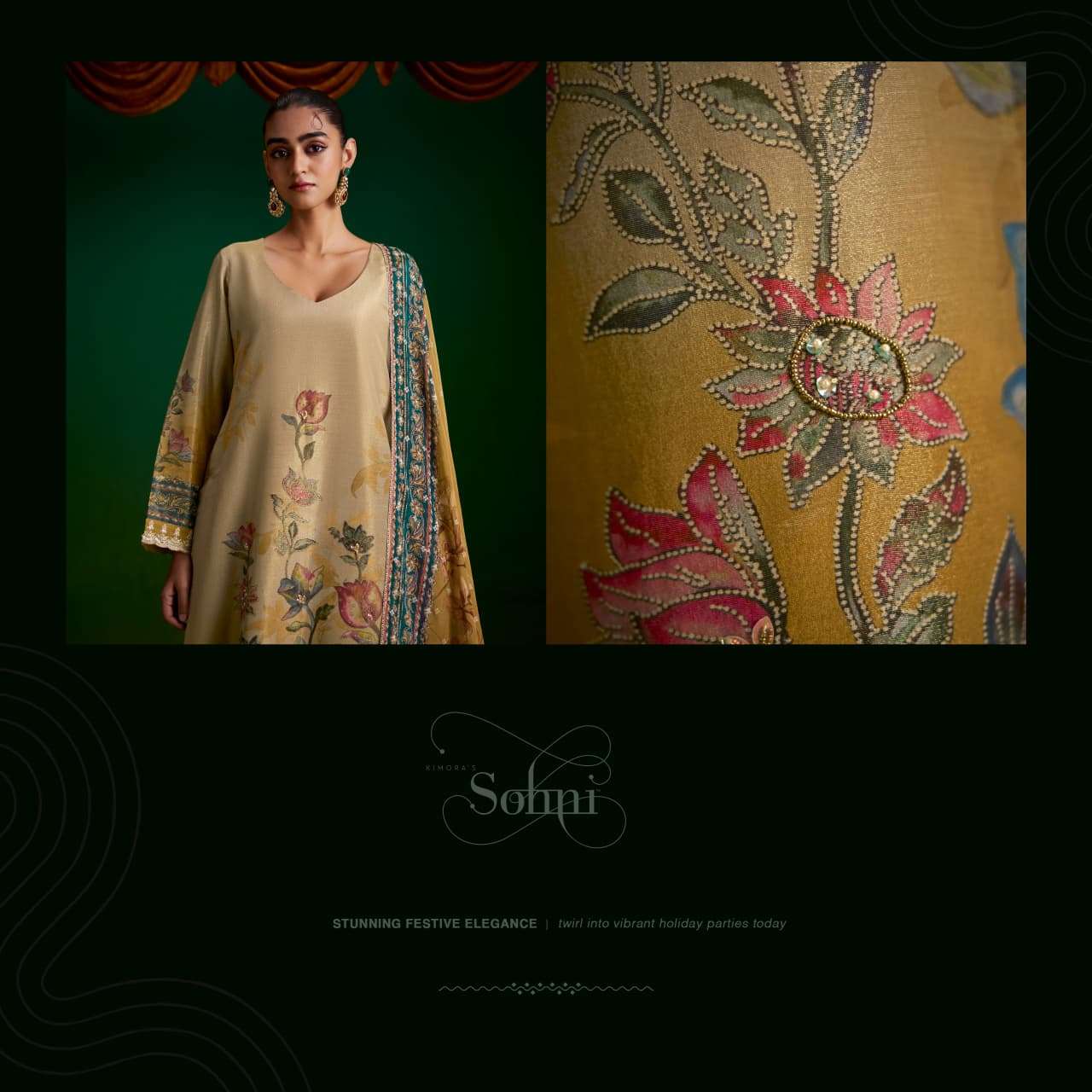 SOHNI SUFI VOL 100 RICH TYPE LIGHT DESIGN SALWAR SUIT UNSTITCH EXPORT